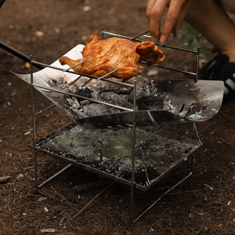 การเผาไหม้ไม้เตาแคมปิ้งแบบพกพา - Campfire Cooking บทวิจารณ์และราคา