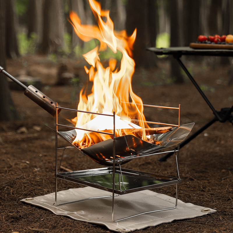 การเผาไหม้ไม้เตาแคมปิ้งแบบพกพา - Campfire Cooking บทวิจารณ์และราคา